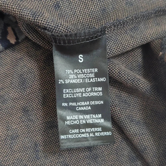 Nicole Miller 3/4 Sleeve Dress Color Grey Leopard Size S - Picture 14 of 14